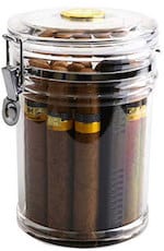 Acrylic jar hygrometer with rubber gasket seal