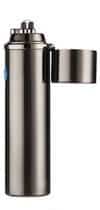 Angled flame pipe lighter with built-in cleaning tools