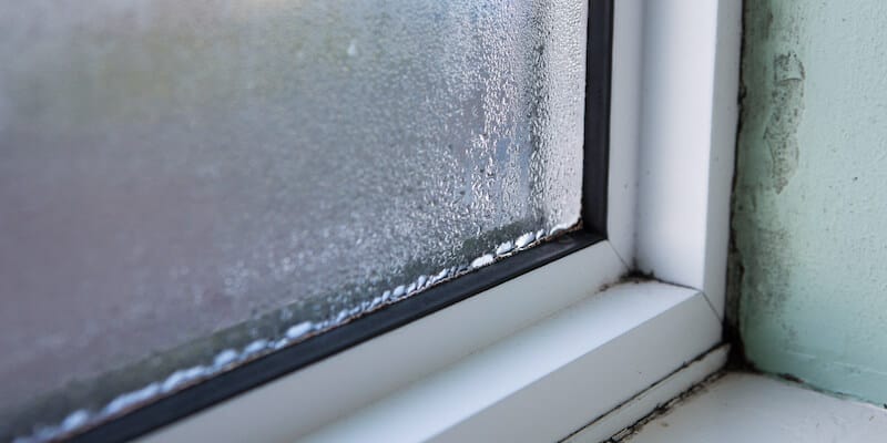 Condensation on double glazed window