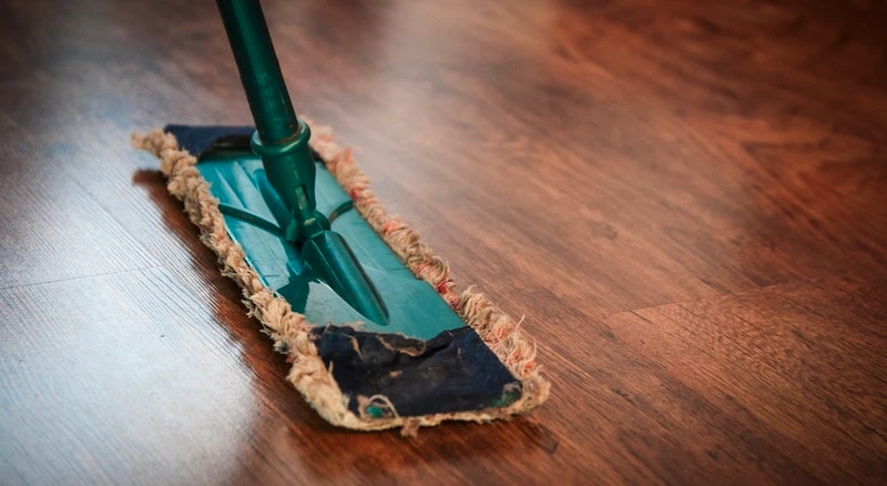 modern mop with microfibers for cleaning laminate floors