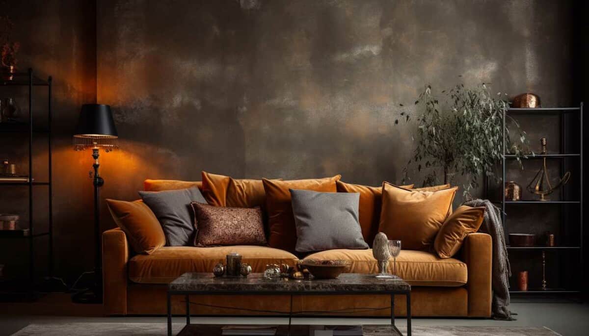 rustic and modern light brown sofa