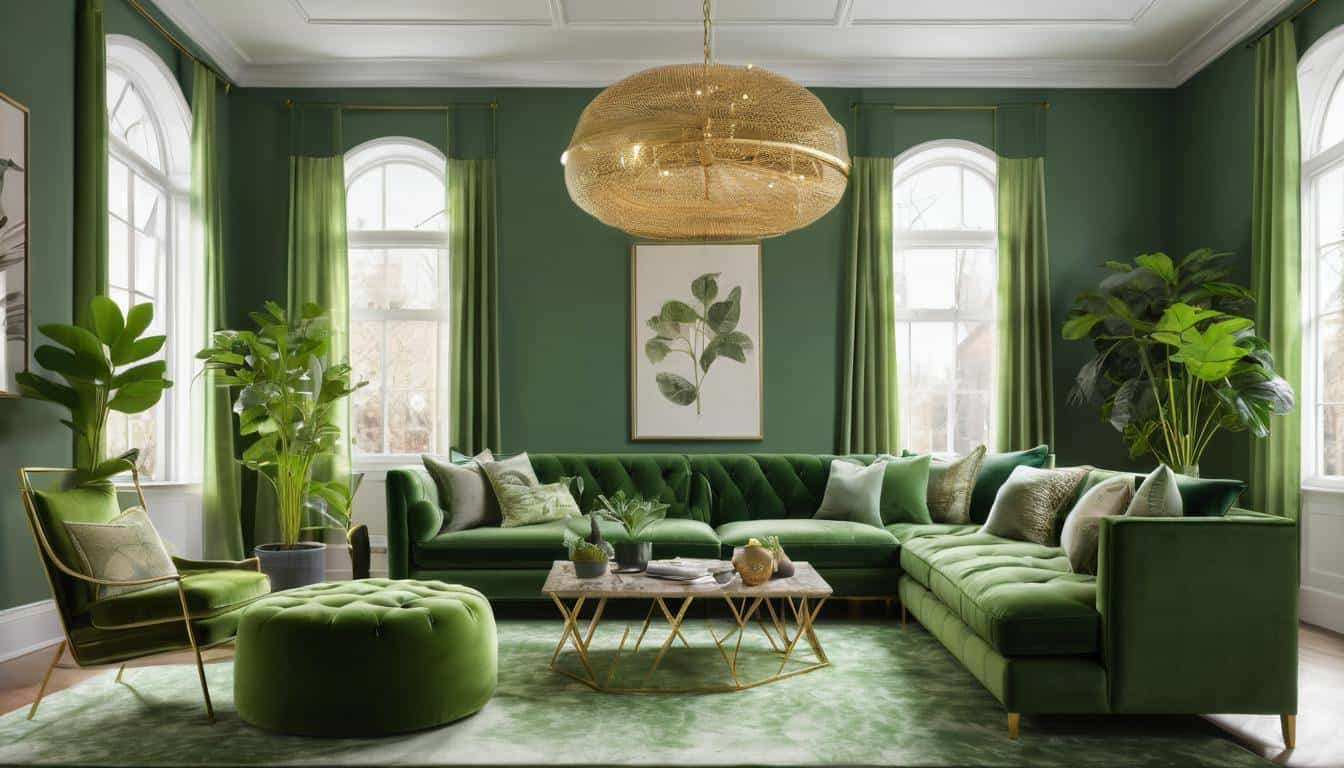 Beautiful green living rooms