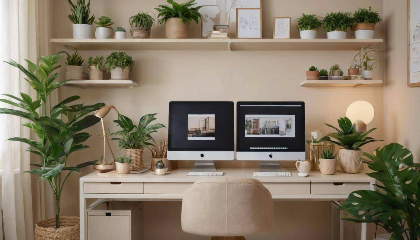 beautiful beige home offices