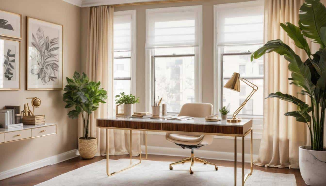 beautiful beige home offices