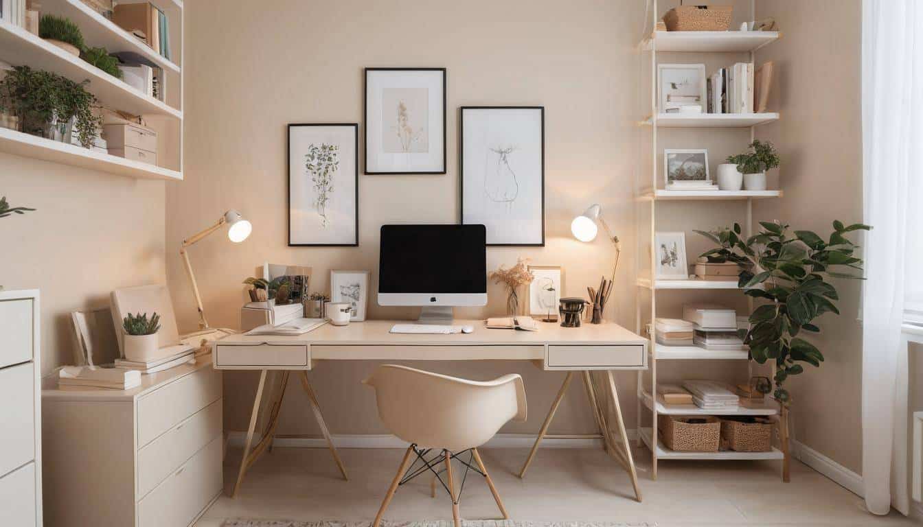 beautiful beige home offices