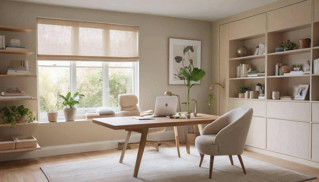 beautiful beige home offices