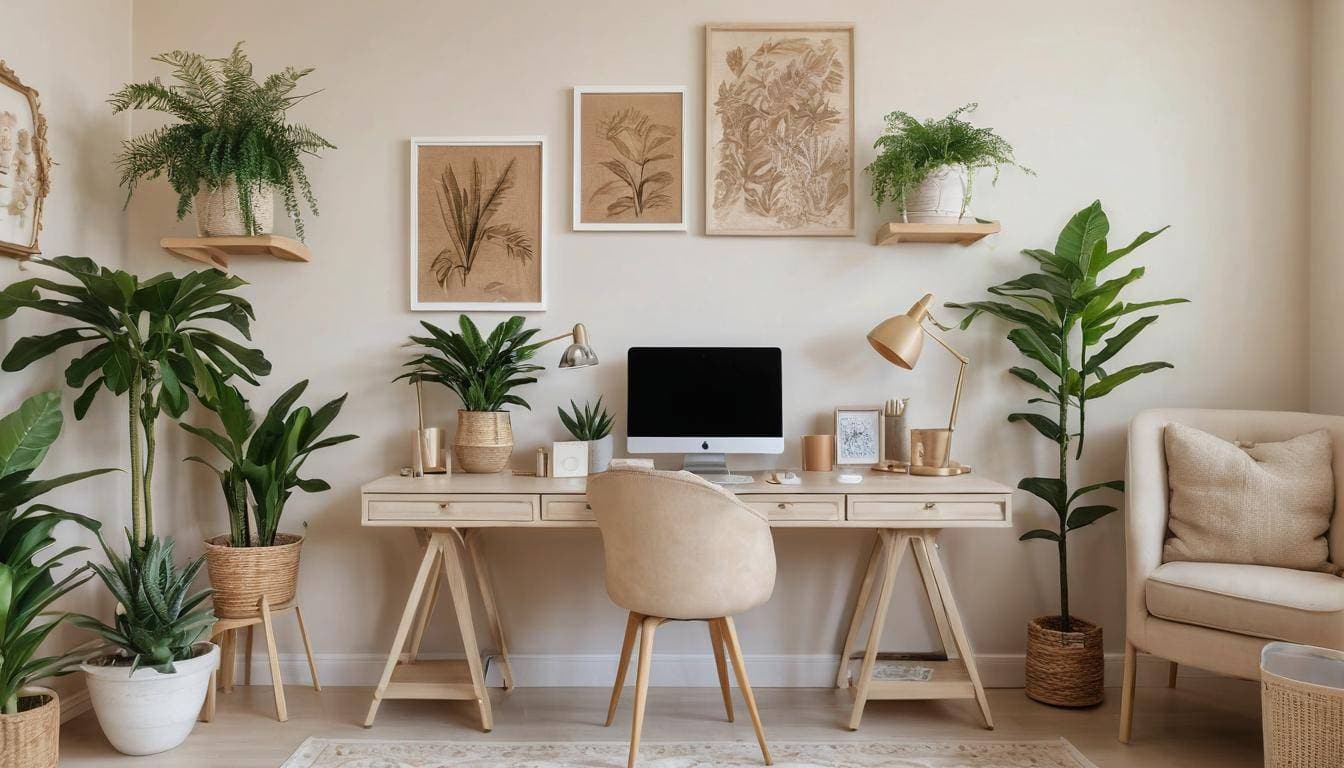 beautiful beige home offices