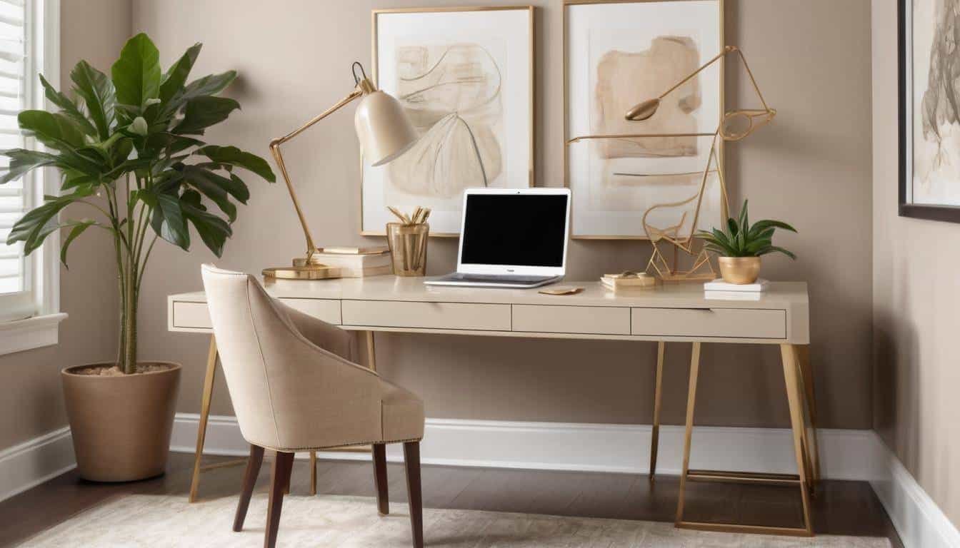 beautiful beige home offices