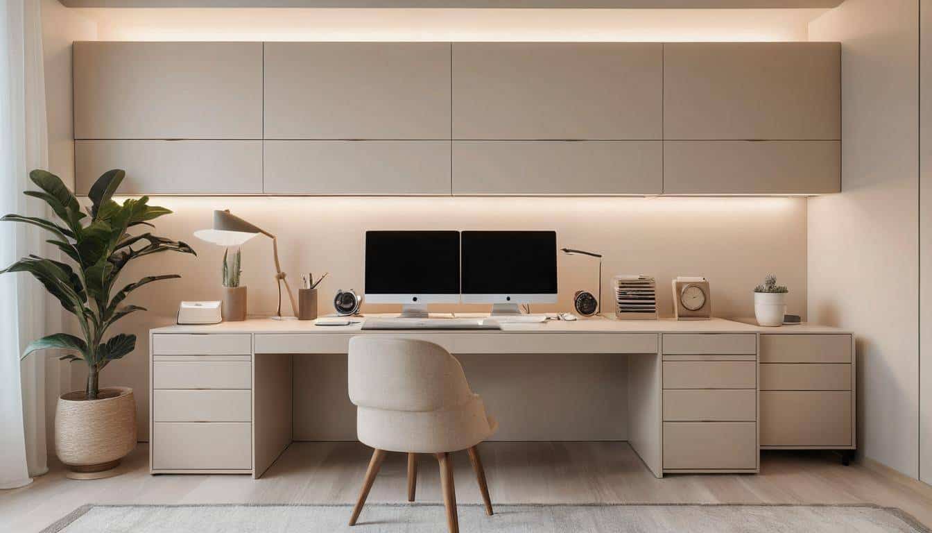 beautiful beige home offices