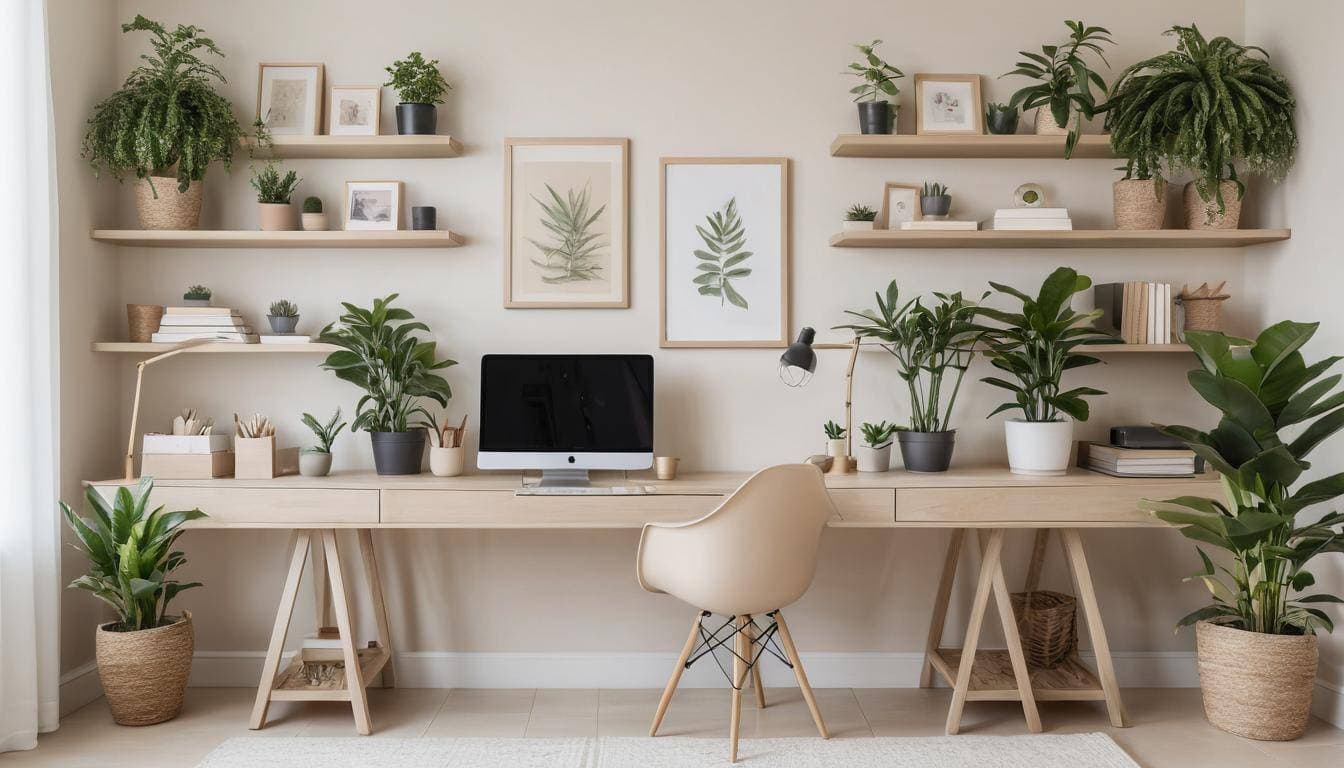 beautiful beige home offices