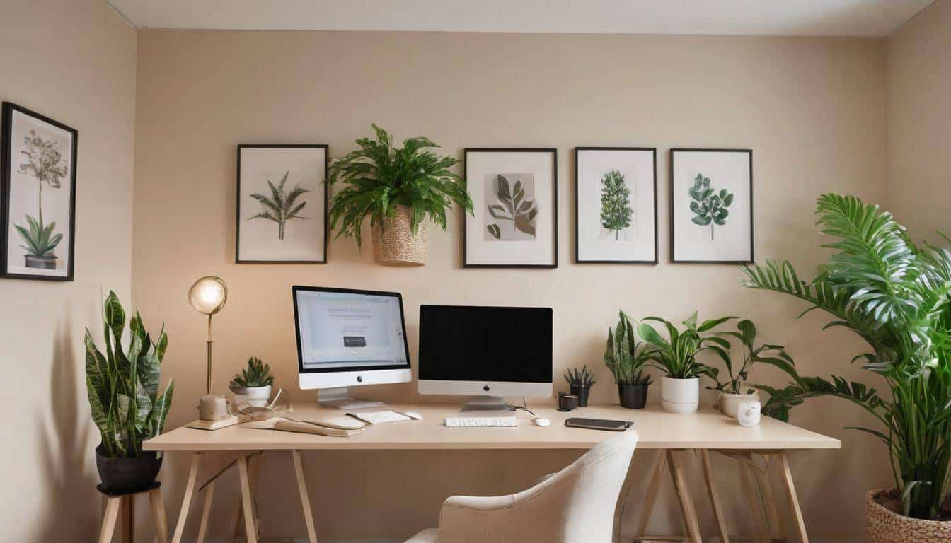 beautiful beige home offices