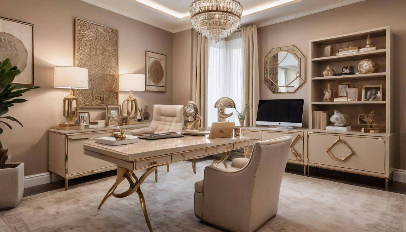 beautiful beige home offices