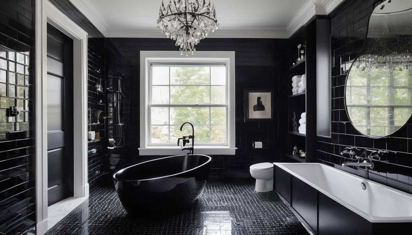 beautiful black bathrooms