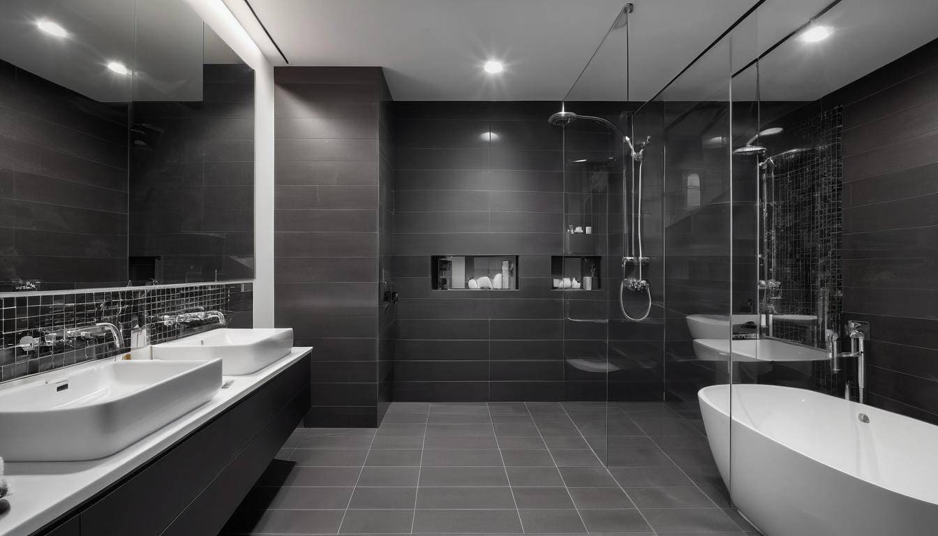 beautiful black bathrooms