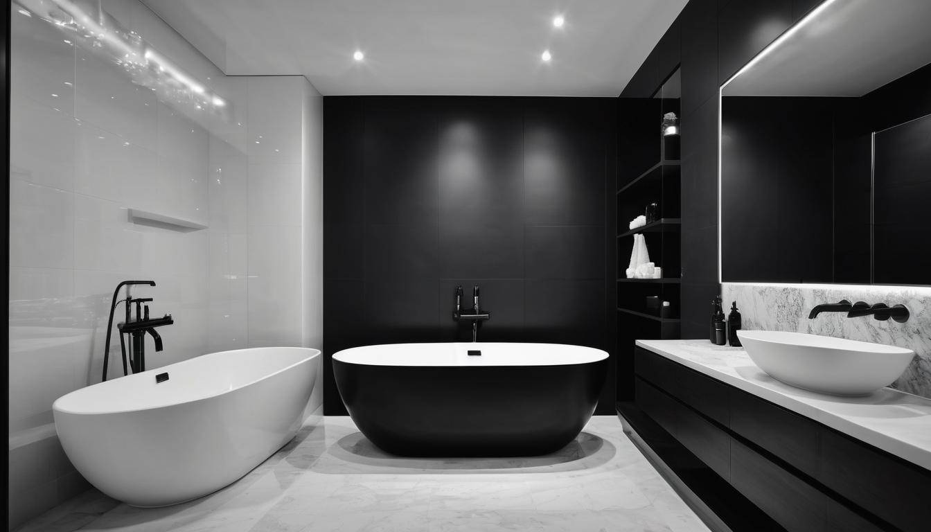 beautiful black bathrooms