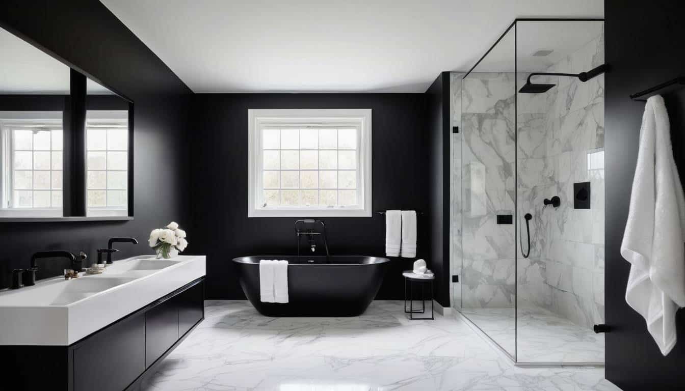 beautiful black bathrooms