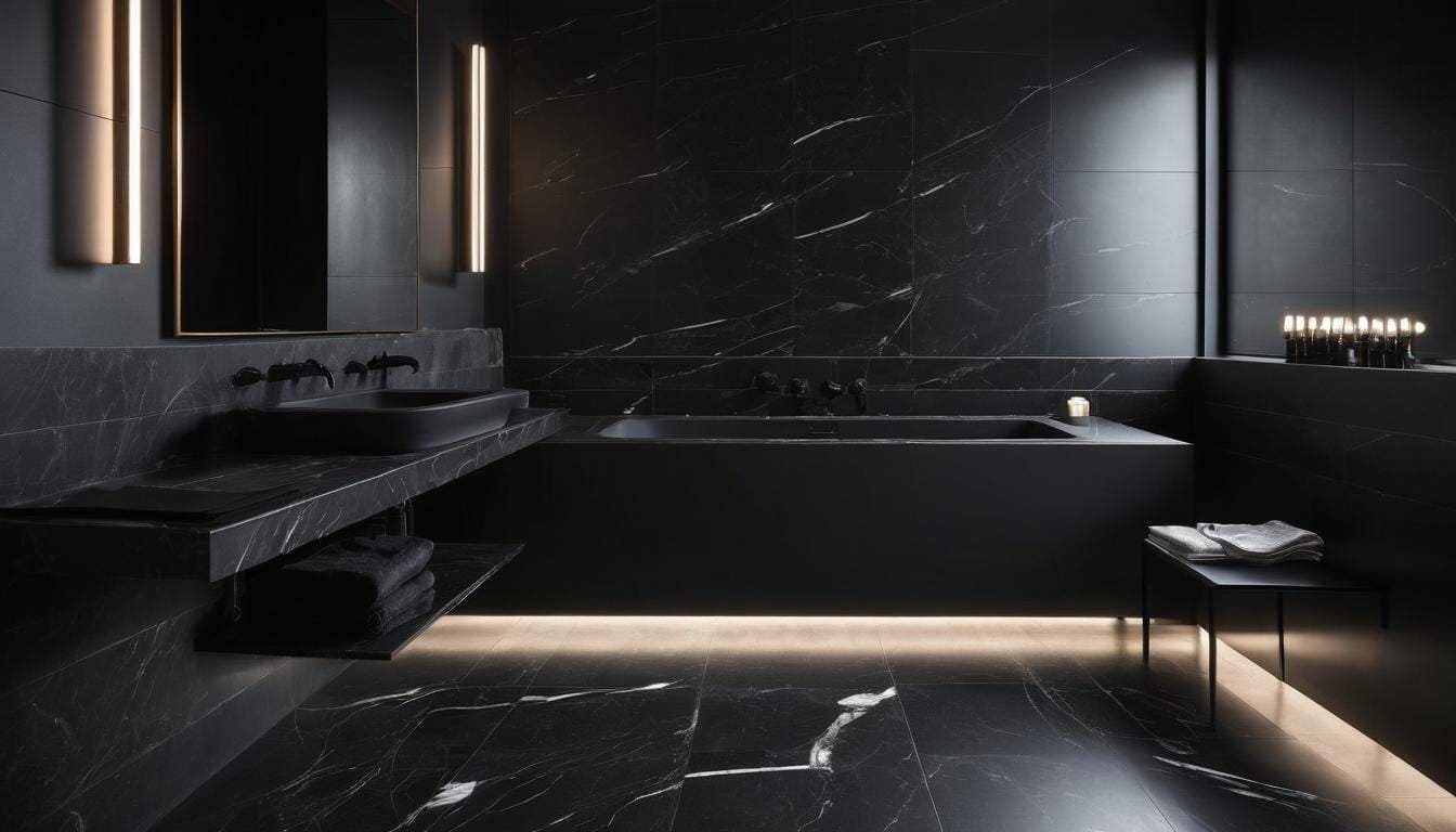 beautiful black bathrooms