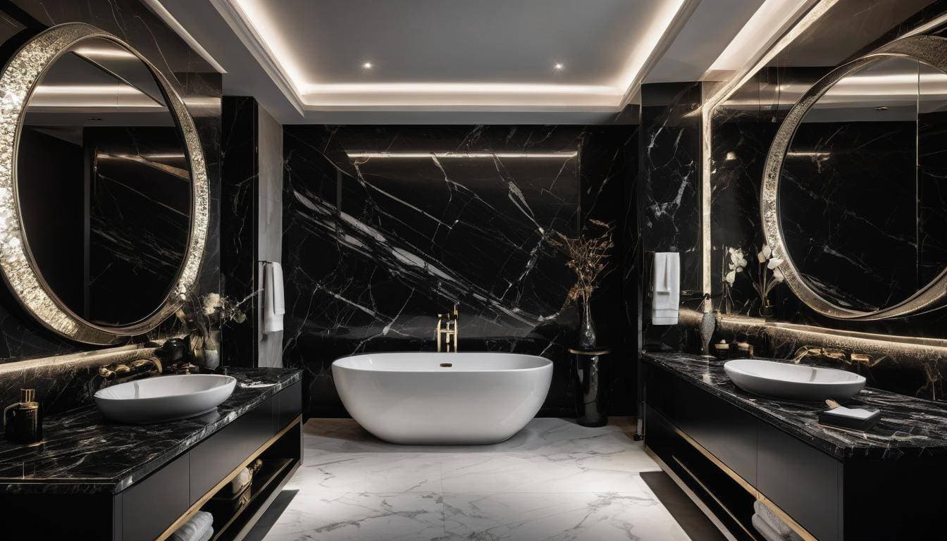 beautiful black bathrooms