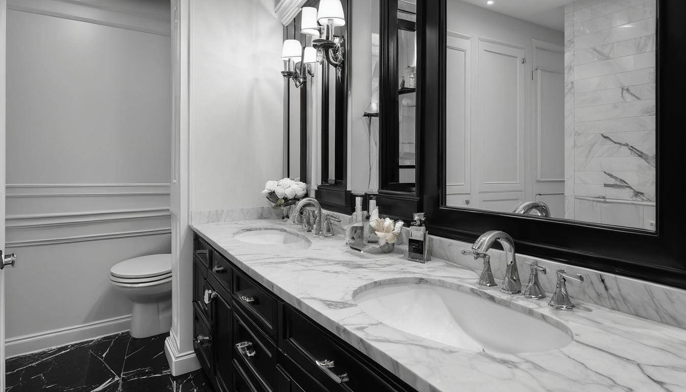 beautiful black bathrooms