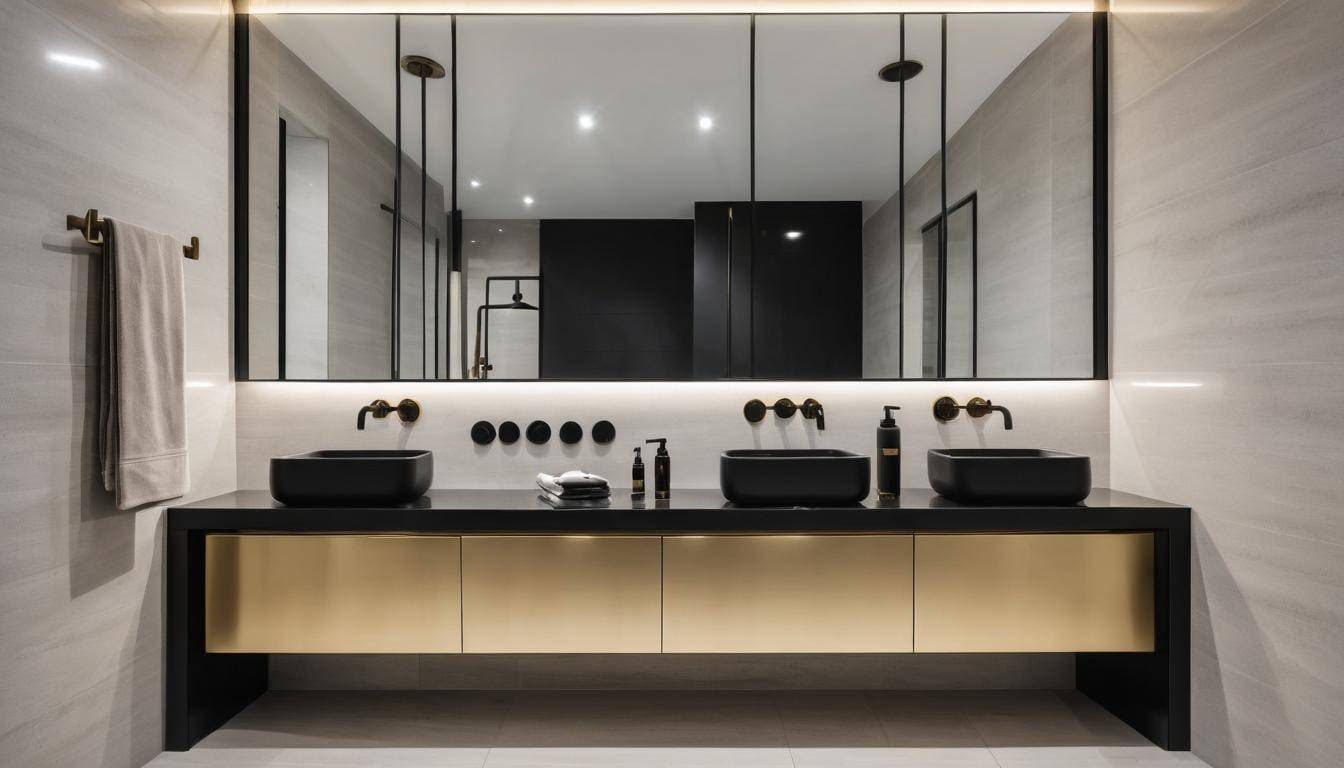 beautiful black bathrooms