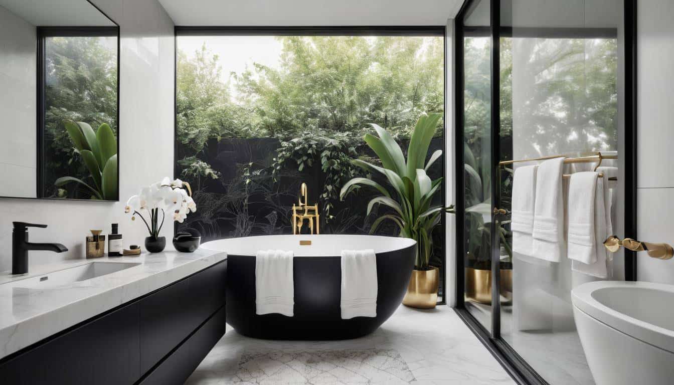 beautiful black bathrooms