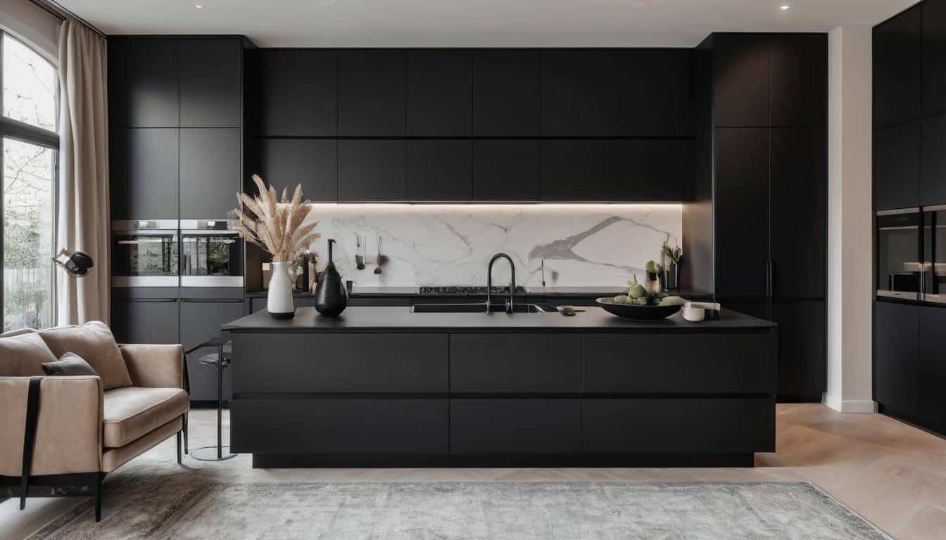 beautiful black kitchens