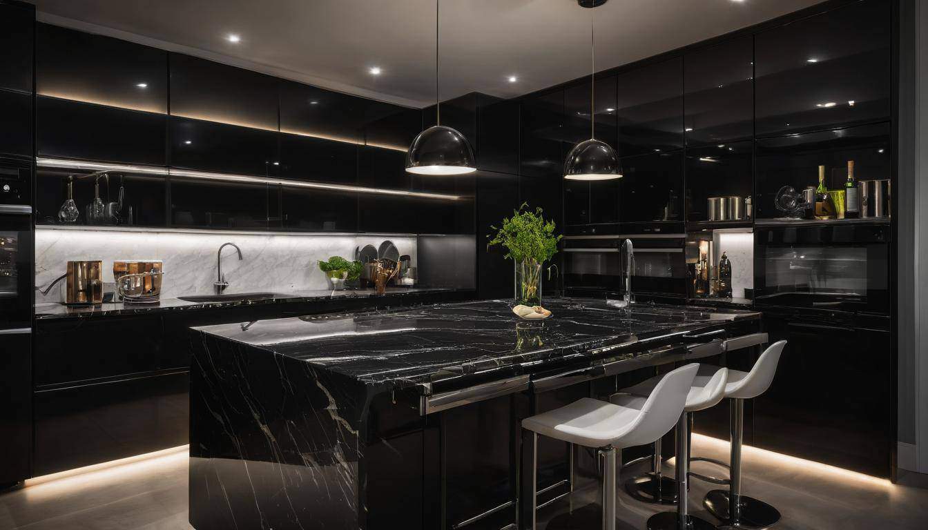 beautiful black kitchens