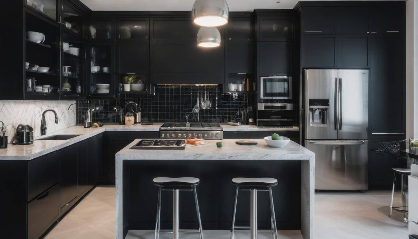 beautiful black kitchens
