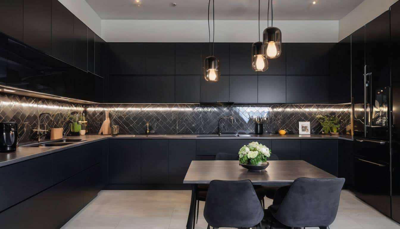 beautiful black kitchens