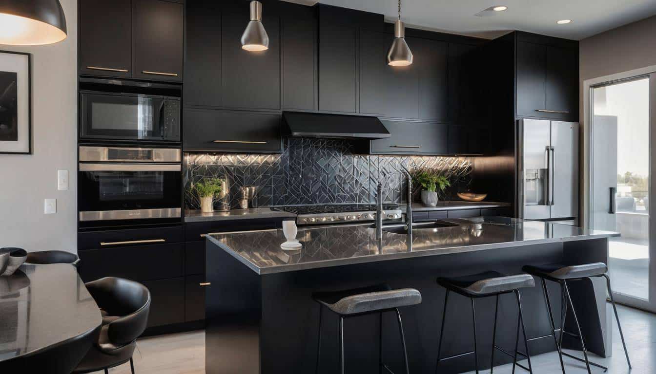 beautiful black kitchens