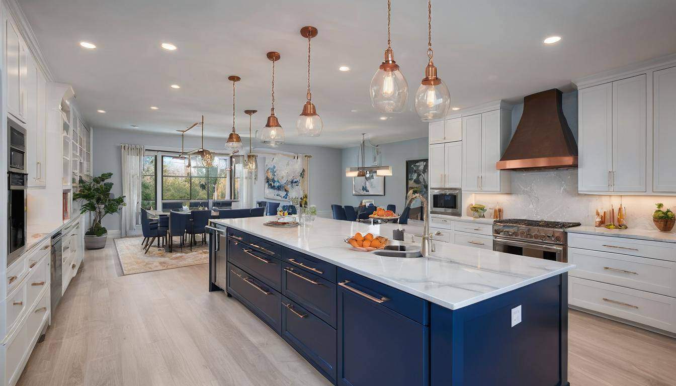 beautiful blue kitchens