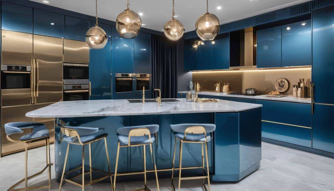 beautiful blue kitchens