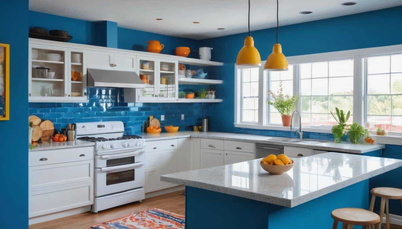 beautiful blue kitchens