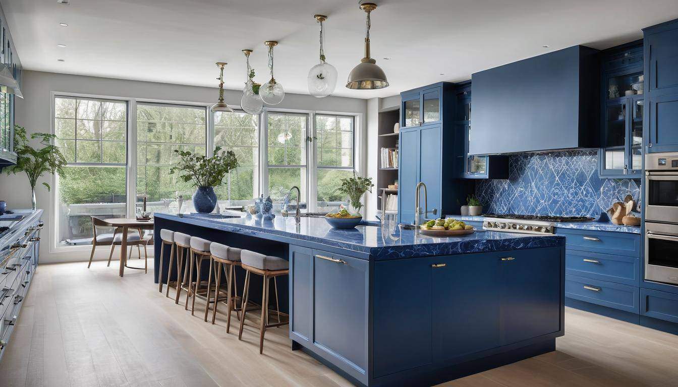 beautiful blue kitchens