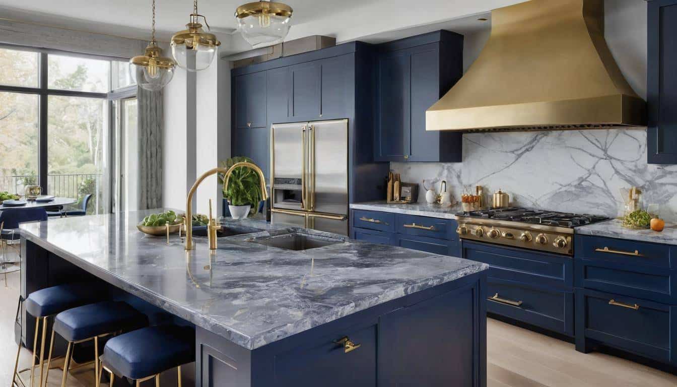 beautiful blue kitchens