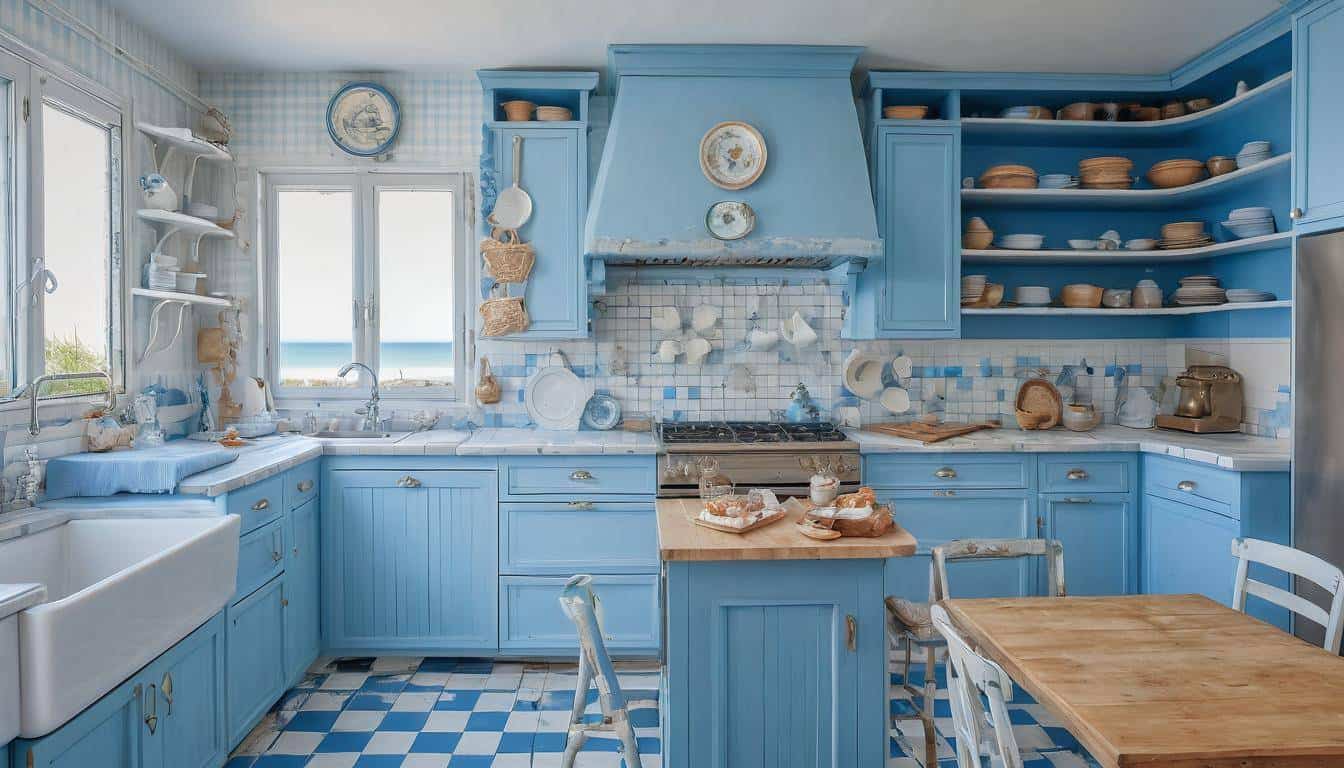 beautiful blue kitchens