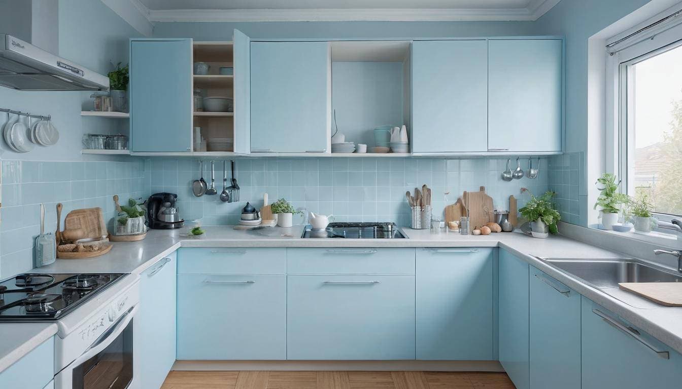 beautiful blue kitchens