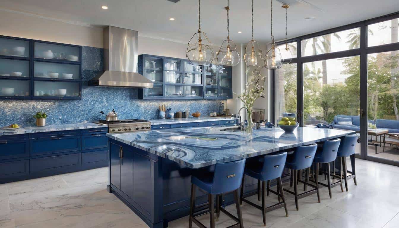 beautiful blue kitchens