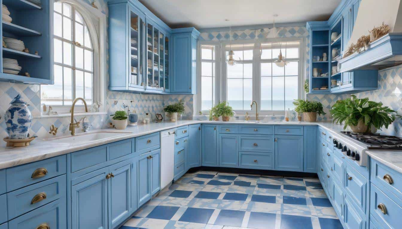 beautiful blue kitchens