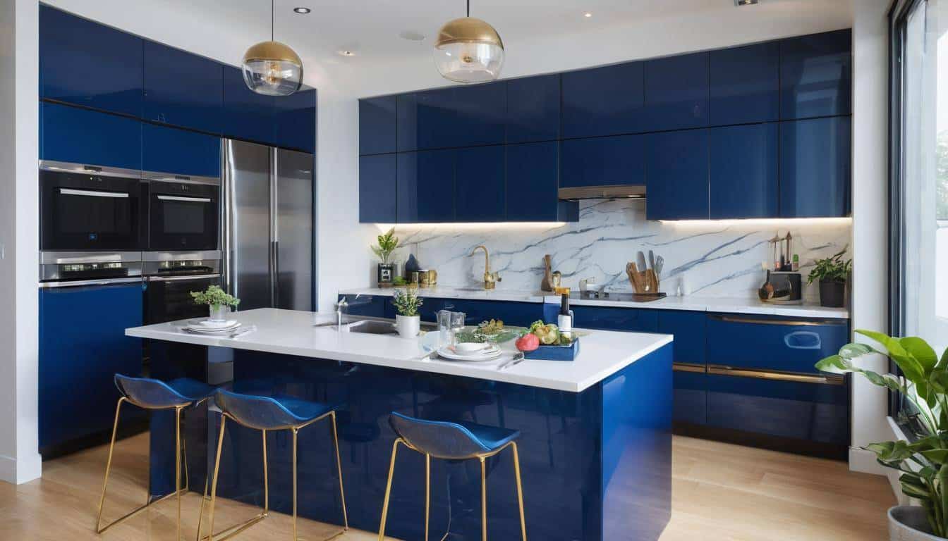 beautiful blue kitchens