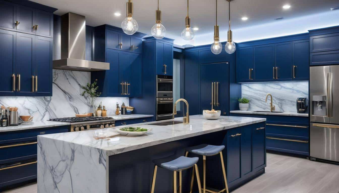 beautiful blue kitchens