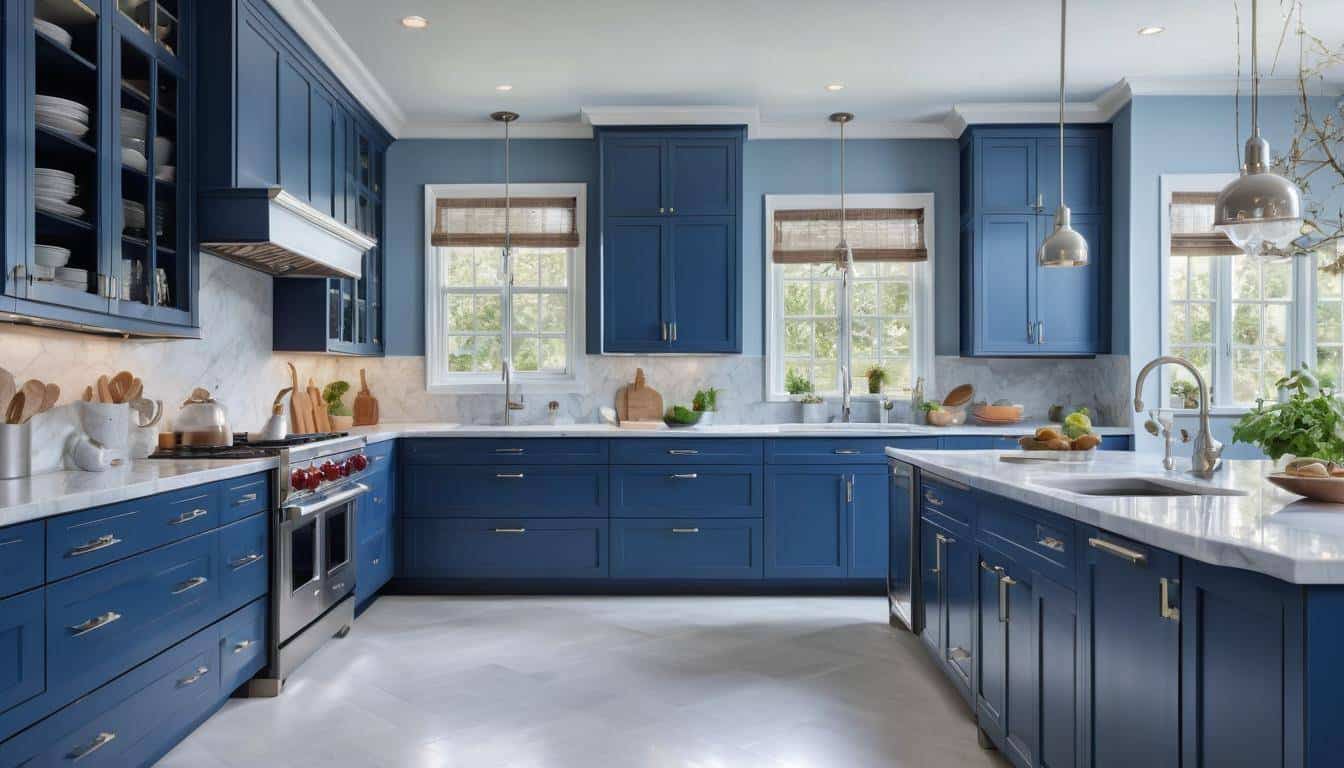 beautiful blue kitchens