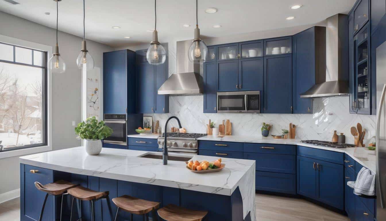 beautiful blue kitchens