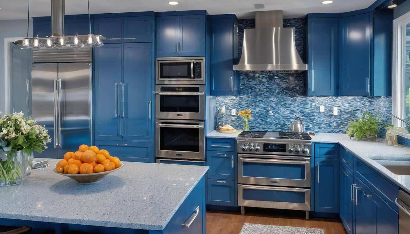 beautiful blue kitchens