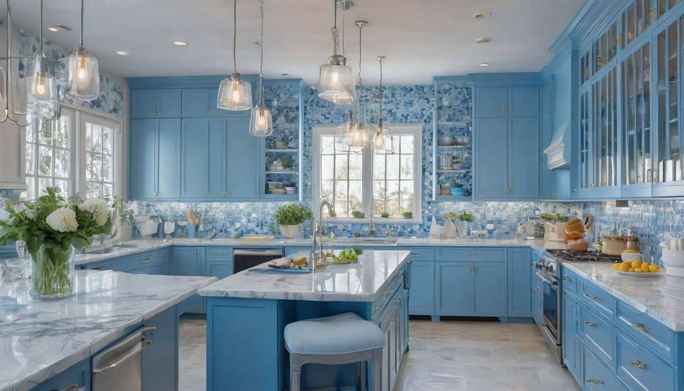 beautiful blue kitchens