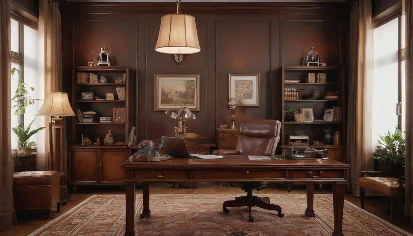 beautiful brown home offices