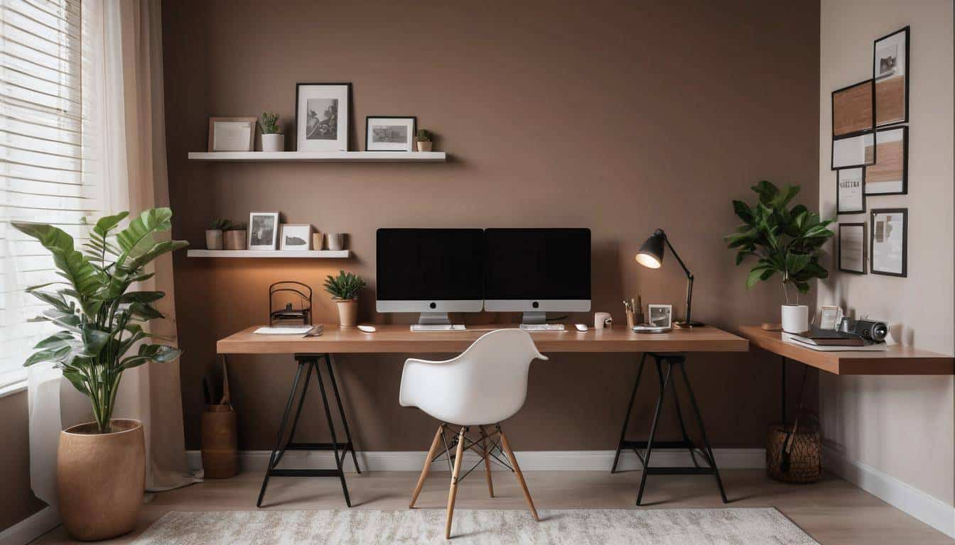 beautiful brown home offices