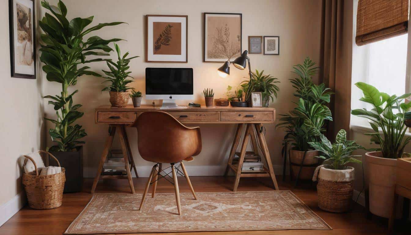 beautiful brown home offices