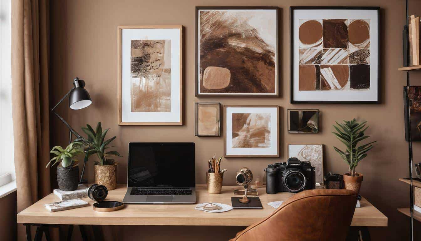 beautiful brown home offices