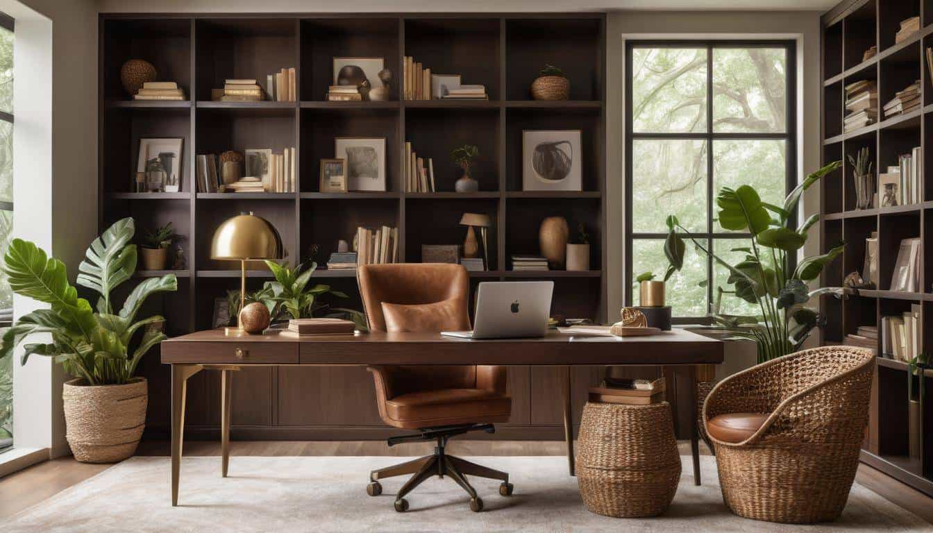 beautiful brown home offices